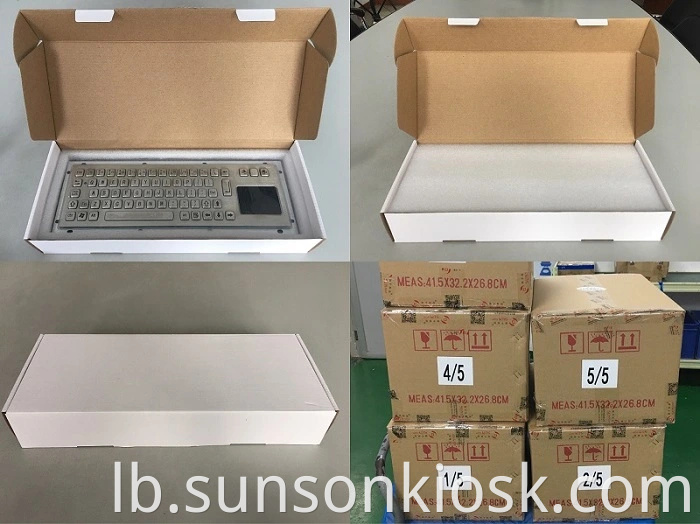 Waasserdicht IP65 Informatioun Kiosk Metal Keyboard